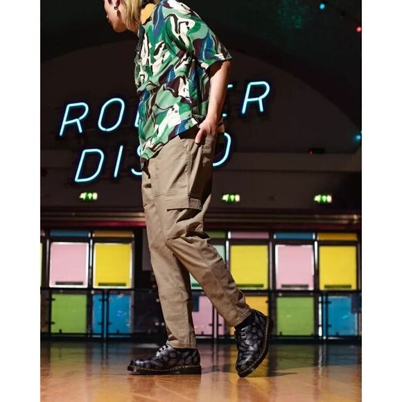 Dr. Martens Other - NEW Dr. Martens 'Skull Leopard Print' Oxford Leather Shoes Black Mens Size 6